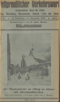 Westpreußischer Verkehrswart, Jahrg. 4, Heft 24