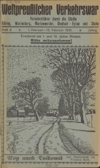 Westpreußischer Verkehrswart, Jahrg. 5, Heft 3