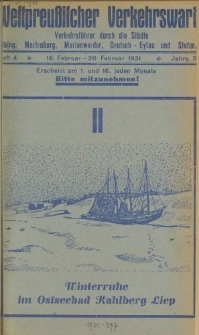 Westpreußischer Verkehrswart, Jahrg. 5, Heft 4