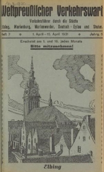 Westpreußischer Verkehrswart, Jahrg. 5, Heft 7