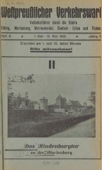 Westpreußischer Verkehrswart, Jahrg. 5, Heft 9