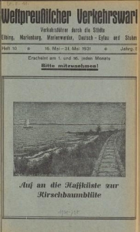 Westpreußischer Verkehrswart, Jahrg. 5, Heft 10