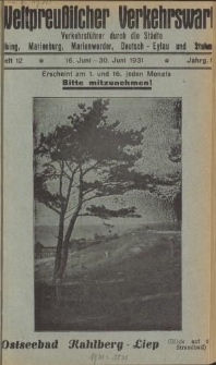 Westpreußischer Verkehrswart, Jahrg. 5, Heft 12