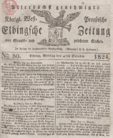 Elbingsche Zeitung, No. 80 Montag, 4 Oktober 1824