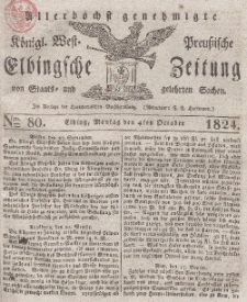 Elbingsche Zeitung, No. 80 Montag, 4 Oktober 1824