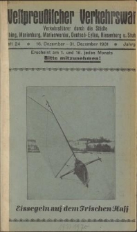 Westpreu&szlig;ischer Verkehrswart, Jahrg. 5, Heft 24