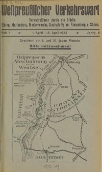 Westpreußischer Verkehrswart, Jahrg. 6, Heft 7