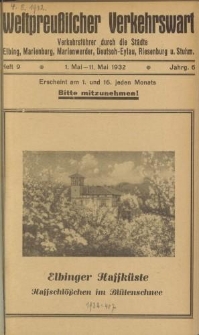 Westpreußischer Verkehrswart, Jahrg. 4, Heft 9