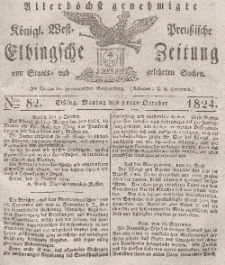 Elbingsche Zeitung, No. 82 Montag, 11 Oktober 1824