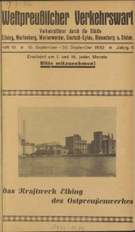 Westpreußischer Verkehrswart, Jahrg. 6, Heft 18