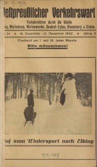 Westpreußischer Verkehrswart, Jahrg. 6, Heft 24