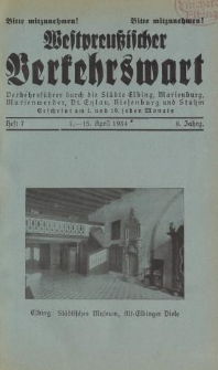 Westpreußischer Verkehrswart, Jahrg. 8, Heft 7