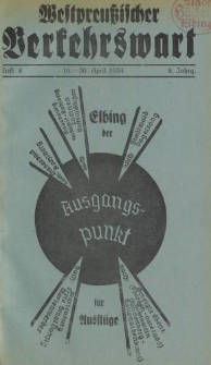 Westpreußischer Verkehrswart, Jahrg. 8, Heft 8