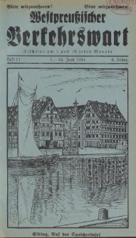 Westpreußischer Verkehrswart, Jahrg. 8, Heft 11
