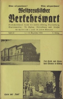 Westpreußischer Verkehrswart, Jahrg. 8, Heft 23