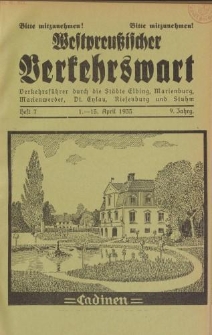 Westpreußischer Verkehrswart, Jahrg. 9, Heft 7