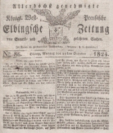 Elbingsche Zeitung, No. 86 Montag, 25 Oktober 1824