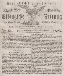 Elbingsche Zeitung, No. 86 Montag, 25 Oktober 1824