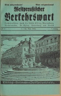 Westpreußischer Verkehrswart, Jahrg. 9, Heft 9