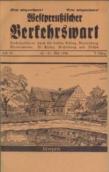 Westpreußischer Verkehrswart, Jahrg. 9, Heft 10