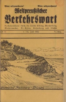 Westpreußischer Verkehrswart, Jahrg. 9, Heft 11