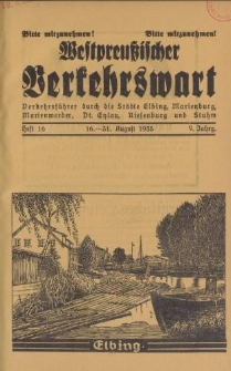 Westpreußischer Verkehrswart, Jahrg. 9, Heft 16