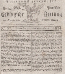Elbingsche Zeitung, No. 87 Donnerstag, 28 Oktober 1824