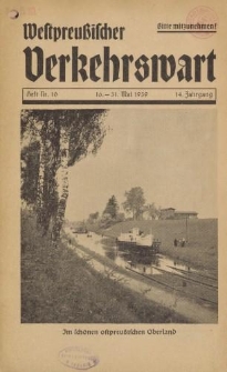 Westpreußischer Verkehrswart, Jahrg. 14, Heft 10