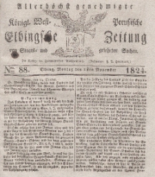 Elbingsche Zeitung, No. 88 Montag, 1 November 1824
