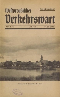 Westpreußischer Verkehrswart, Jahrg. 14, Heft 13