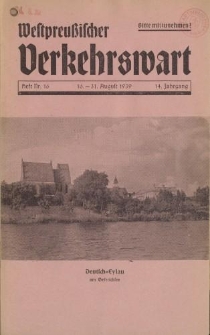 Westpreußischer Verkehrswart, Jahrg. 14, Heft 16