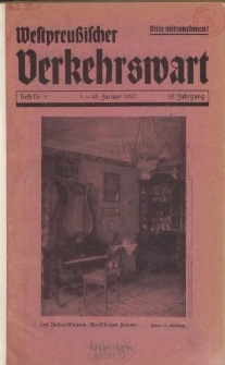 Westpreußischer Verkehrswart, Jahrg. 12, Heft 1