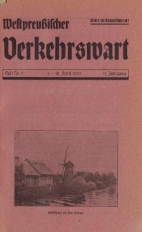 Westpreußischer Verkehrswart, Jahrg. 12, Heft 7