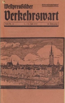 Westpreußischer Verkehrswart, Jahrg. 12, Heft 13