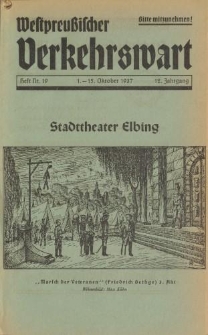 Westpreußischer Verkehrswart, Jahrg. 12, Heft 19