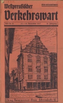 Westpreußischer Verkehrswart, Jahrg. 12, Heft 21