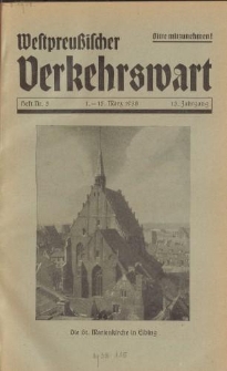 Westpreußischer Verkehrswart, Jahrg. 13, Heft 5