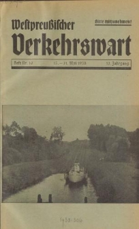 Westpreußischer Verkehrswart, Jahrg. 13, Heft 10