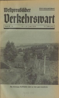 Westpreußischer Verkehrswart, Jahrg. 13, Heft 12