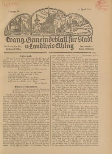 Evang. Gemeindeblatt für Stadt u. Landkreis Elbing, Nummer 25