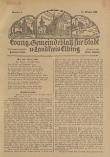 Evang. Gemeindeblatt für Stadt u. Landkreis Elbing, Nummer 43