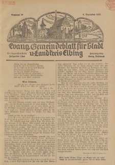 Evang. Gemeindeblatt für Stadt u. Landkreis Elbing, Nummer 50