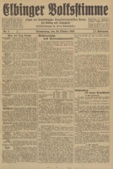 Elbinger Volksstimme, Jahrgang 1, Nr.2