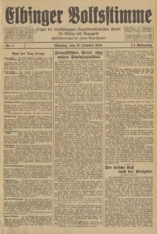 Elbinger Volksstimme, Jahrgang 1, Nr.5