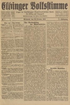 Elbinger Volksstimme, Jahrgang 1, Nr.7