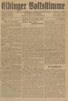 Elbinger Volksstimme, Jahrgang 1, Nr.9