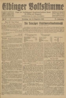 Elbinger Volksstimme, Jahrgang 1, Nr.47