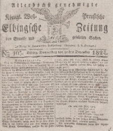 Elbingsche Zeitung, No. 105 Donnerstag, 30 Dezember 1824