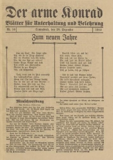 Der arme Konrad. Blätter für Unterhaltung und Belehrung, Nr.10