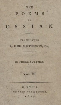 The Poems of Ossian […] Vol. III